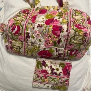 Vera Bradley Folkloric (2011 - Retired) Shoulder Bag and Coin Purse 12 X 5